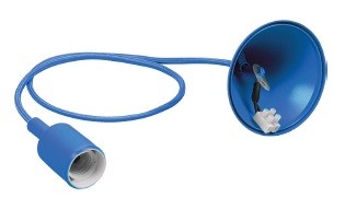 Патрон для ламп со шнуром 1м Feron 230V E27, синий, LH127 22362 Патрон для ламп со шнуром 1м Feron 230V E27, синий, LH127