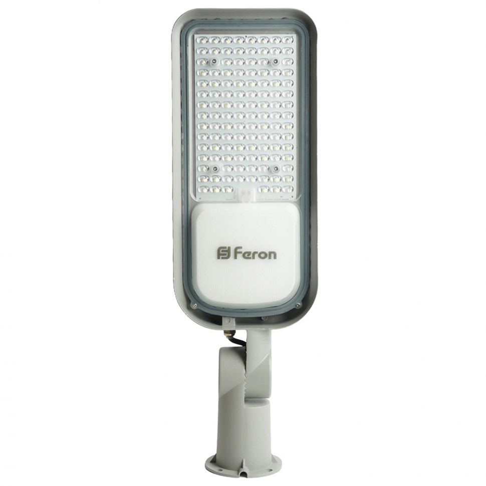 Светодиодный уличный консольный светильник Feron SP3060 80W 6400K 100-265V/50Hz, серый, артикул FERON 48686