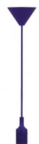 Патрон для ламп со шнуром 1м Feron 230V E27, фиолетовый, LH127