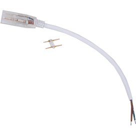 SCJN14ESB Ecola LED strip 220V connector кабель питания 150мм с муфтой и разъемом IP68 для ленты 14x7 