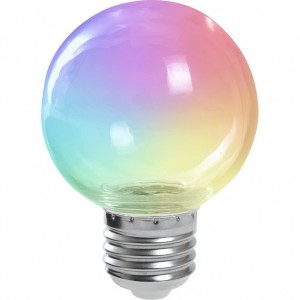 38133 Лампа светодиодная Feron LB-371 Шар прозрачный E27 3W RGB плавная смена цвета Лампа светодиодная Feron LB-371 Шар прозрачный E27 3W RGB плавная смена цвета
