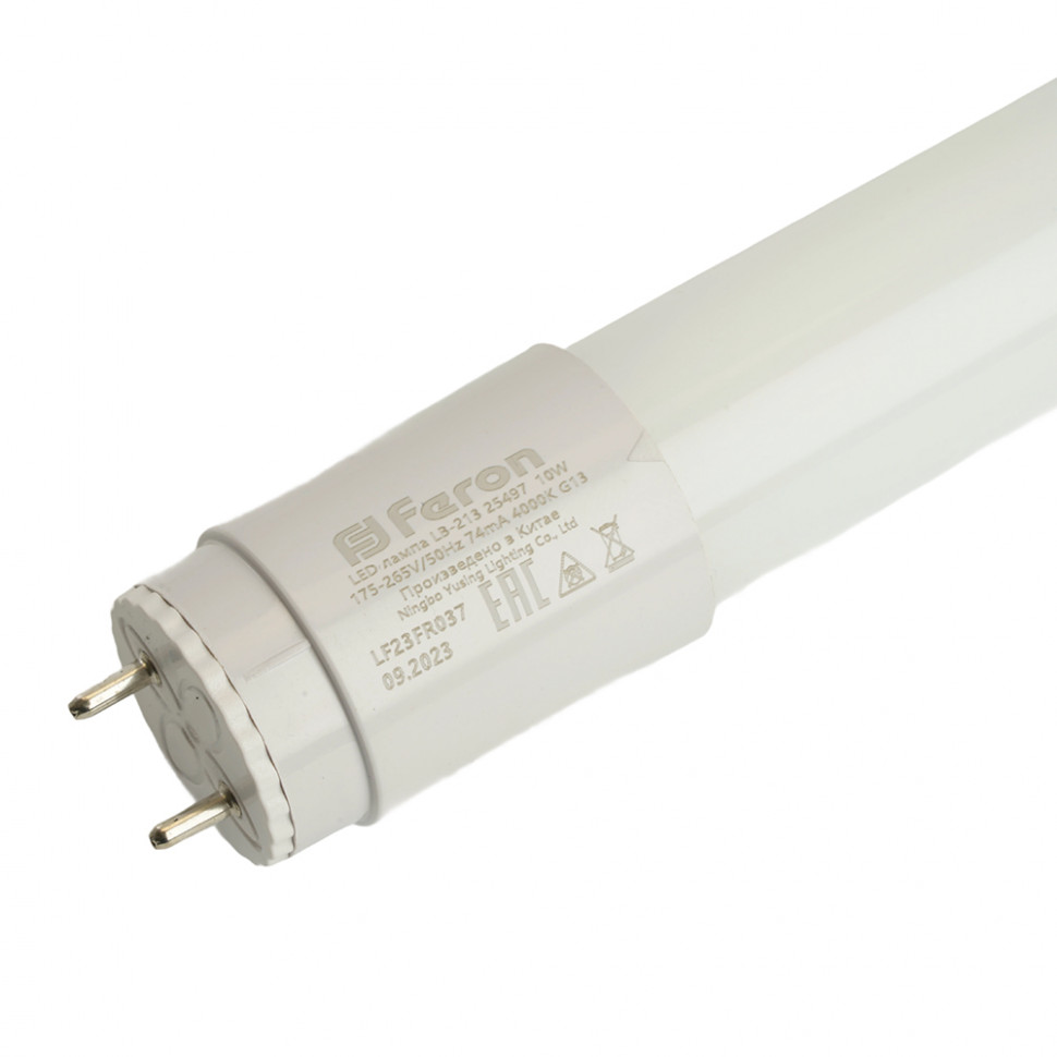 Лампа светодиодная Feron LB-213 G13 10W 175-265V 4000K 0,6м, артикул FERON 25497