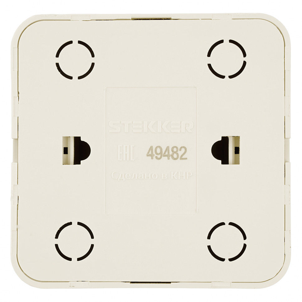 Розетка RJ-45 открытой установки, 1-местная, STEKKER, серия София, слоновая кость, MST00-20-04, артикул STEKKER 49482