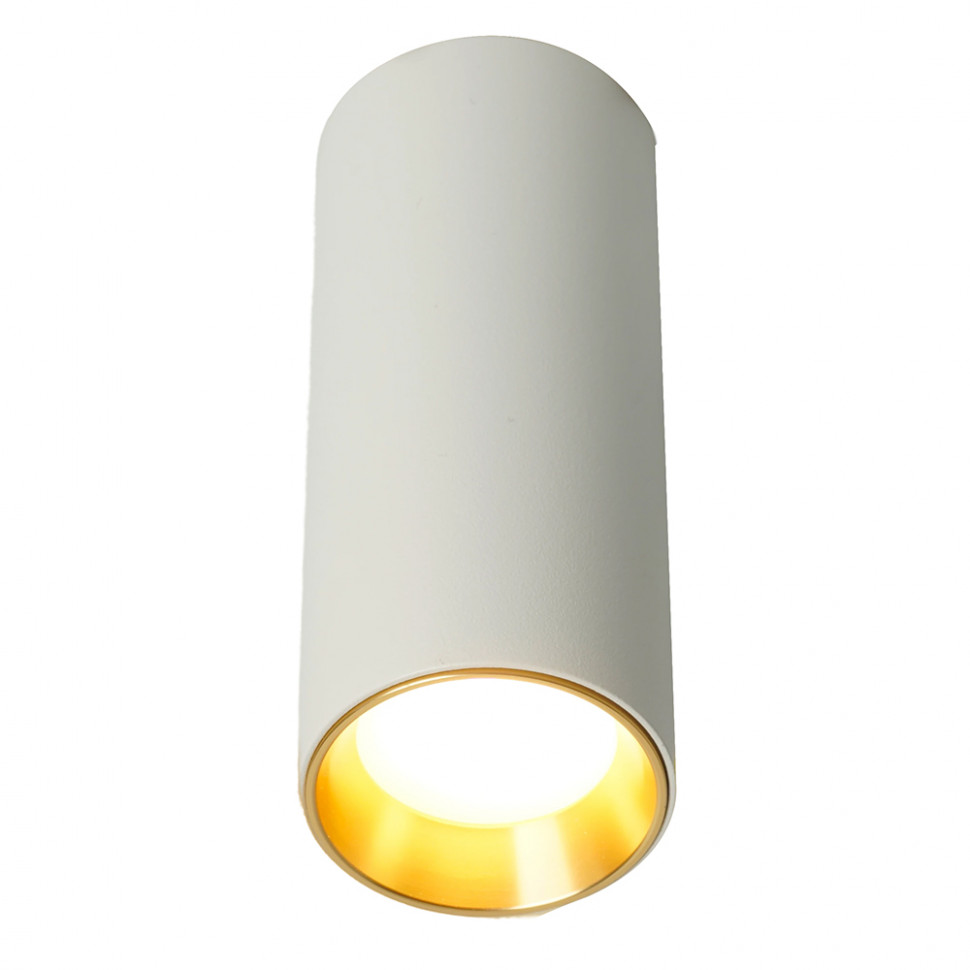 Светильник потолочный Feron ML101 Barrel MR11 GU10 35W 230V,  белый + золото, артикул FERON 51378