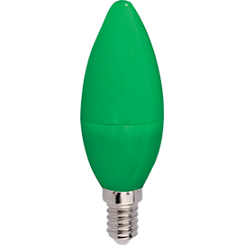 C4TG60ELY Лампа светодиодная Ecola candle   LED color  6,0W 220V E14 Green свеча Зеленая матовая колба 103x37 