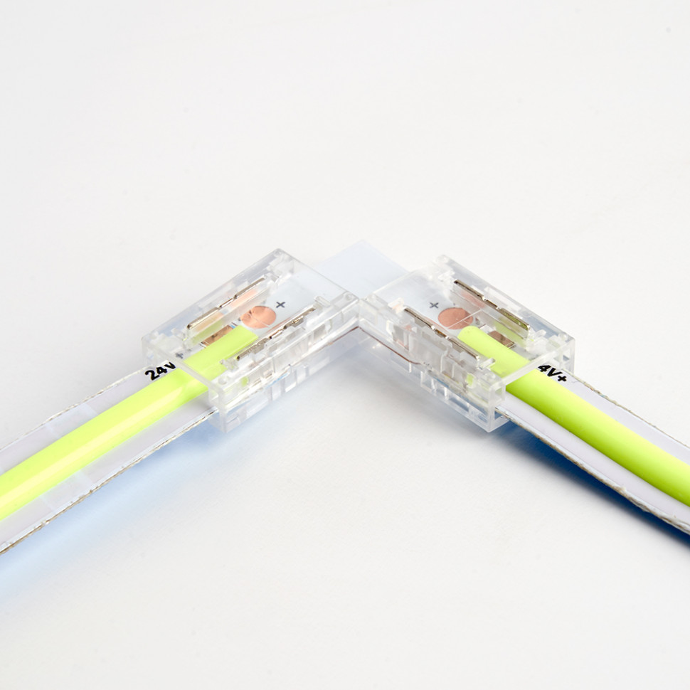 Соединитель угловой 12мм для ленты COB LS530, LD179, артикул FERON 48276