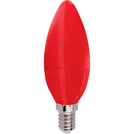 C4TR60ELY Лампа светодиодная Ecola candle   LED color  6,0W 220V E14 Red свеча Красная матовая колба 103x37 
