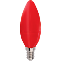 Лампа светодиодная Ecola candle   LED color  6,0W 220V E14 Red свеча Красная матовая колба 103x37
