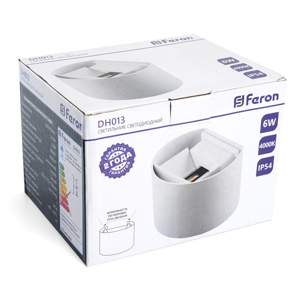 Светильник уличный светодиодный Feron DH013 2*3W, 450Lm, 4000K, белый, артикул FERON 11873