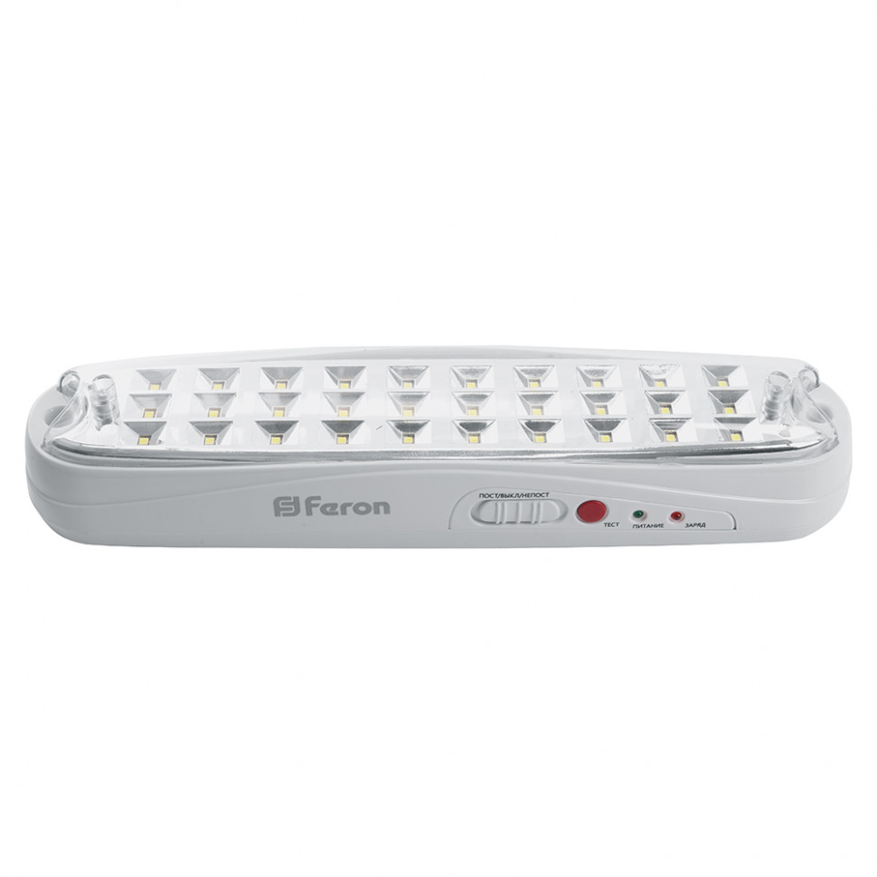 Светильник аварийный, 30 LED AC/DC, белый, EM111, артикул FERON 41533
