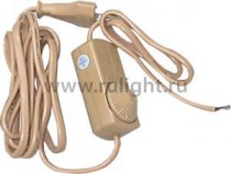 Сетевой шнур с диммером 230V 1,5+0,5м, золотой цвет , DM103-200W