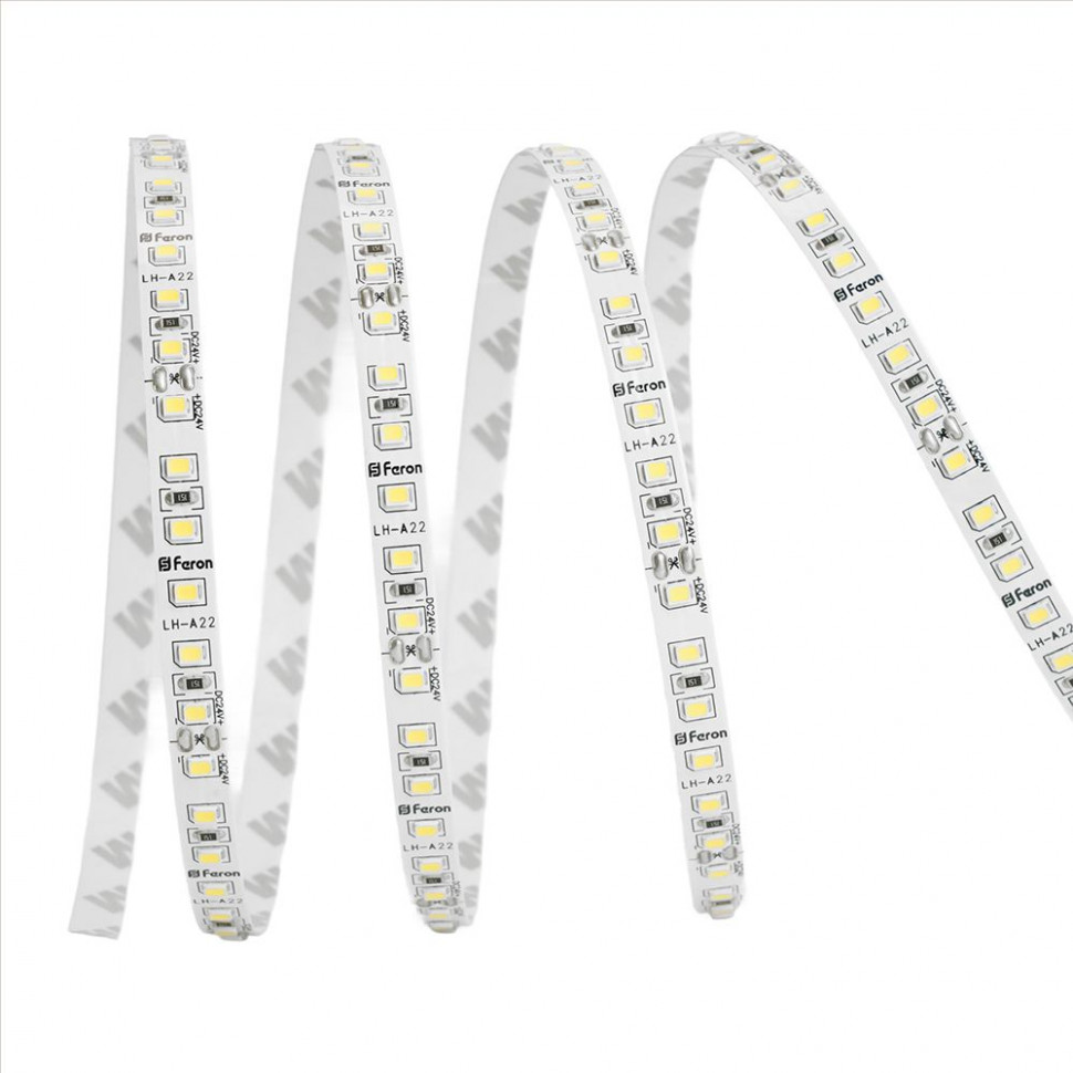 Светодиодная LED лента Feron LS501, 120SMD(2835)/м 11Вт/м 24V 5000*8*1.22мм 4000К IP20, артикул FERON 41057