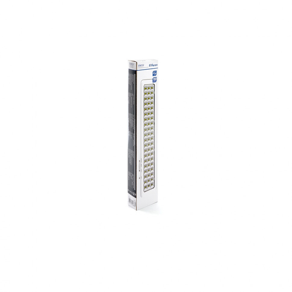 Светильник аварийный, 60 LED AC/DC, белый, EM112, артикул FERON 41534