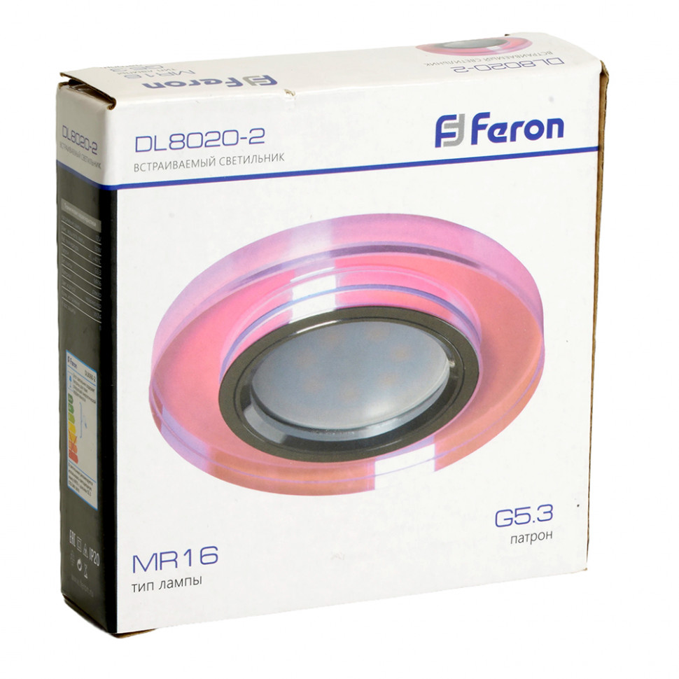 Светильник встраиваемый Feron DL8060-2 потолочный MR16 G5.3 мультиколор-перламутр, артикул FERON 19711
