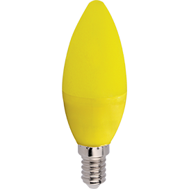 C4TY60ELY Лампа светодиодная Ecola candle   LED color  6,0W 220V E14 Yellow свеча Желтая матовая колба 103x37 