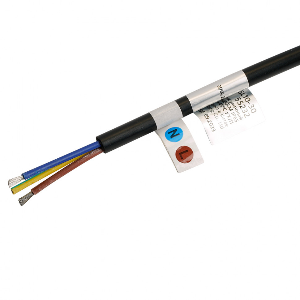 Светодиодный уличный консольный светильник SAFFIT SSL10-30 30W 5000K 230V, черный, артикул SAFFIT 55232
