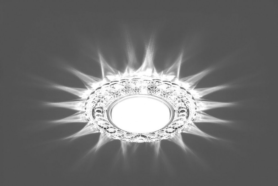 Светильник встраиваемый с белой LED подсветкой Feron CD4024 потолочный GX53 без лампы прозрачный, артикул FERON 29538
