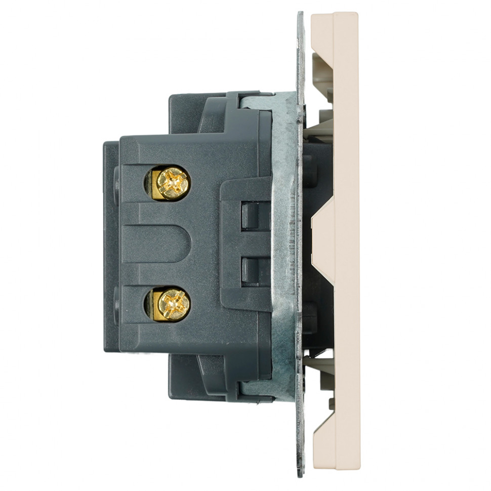 Розетка 2-местная USB + Type C (механизм), STEKKER, 250В, 20W, серия Эмили, RST10-5115-08, кашемир, soft touch, артикул STEKKER 49905