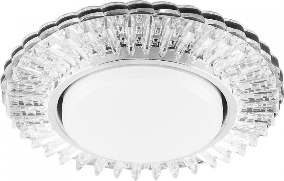 Светильник встраиваемый с белой LED подсветкой Feron CD4025 потолочный GX53 без лампы прозрачный, артикул FERON 29539