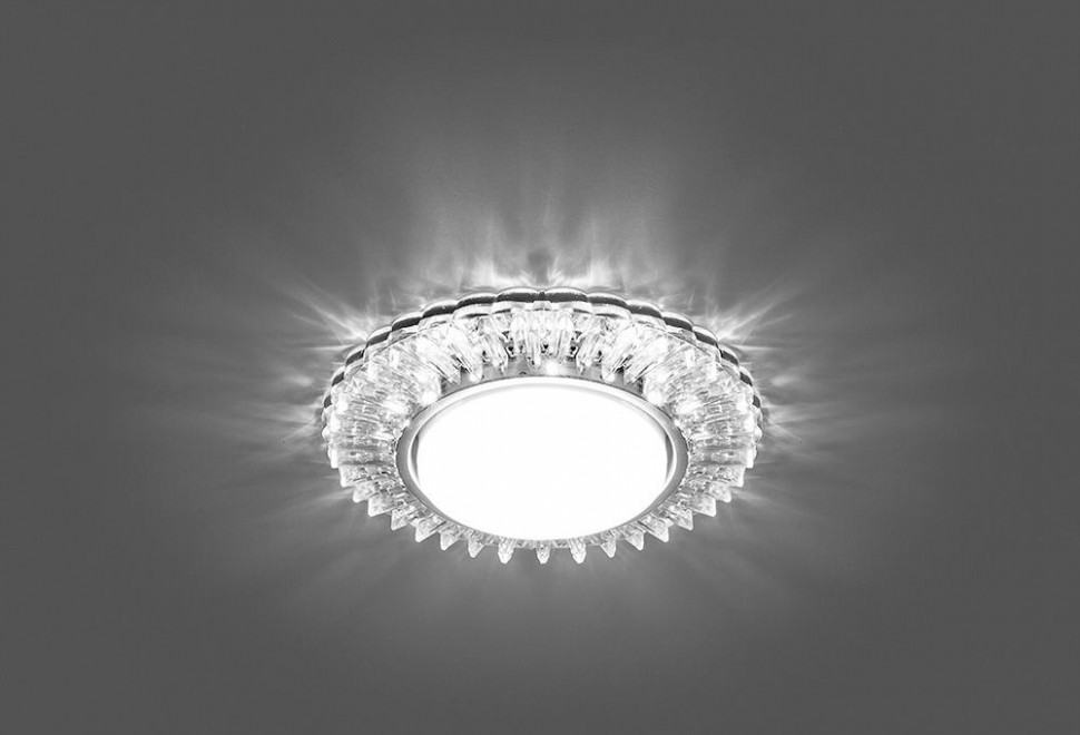 Светильник встраиваемый с белой LED подсветкой Feron CD4025 потолочный GX53 без лампы прозрачный, артикул FERON 29539