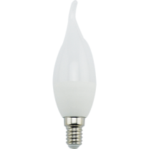 Лампа светодиодная Ecola candle   LED Premium  9,0W 220V E14 4000K свеча на ветру (композит) 129x37