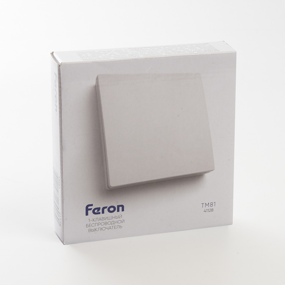 Выключатель беспроводной FERON TM81 SMART, 7мВт, IP20, одноклавишный, белый, артикул FERON 41128