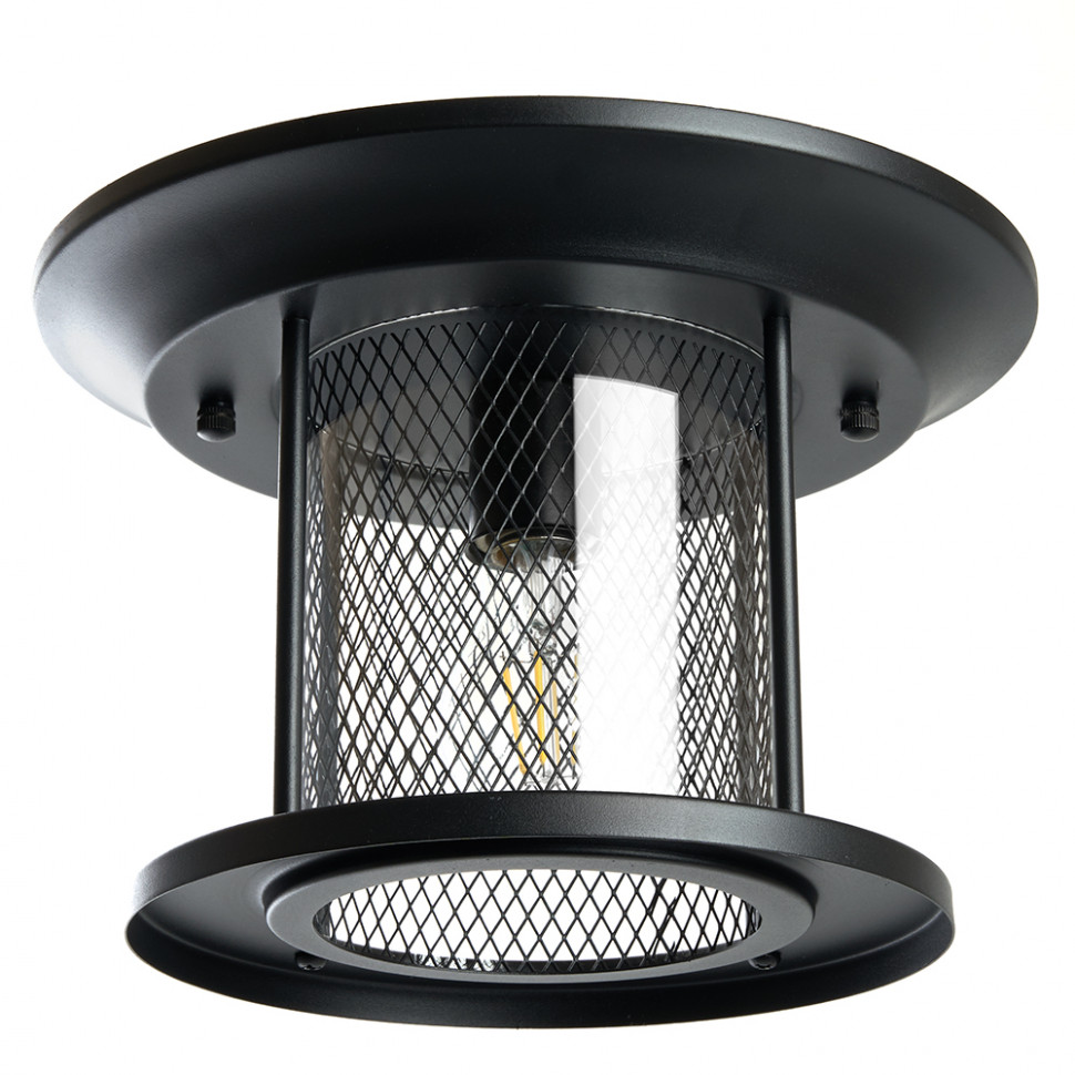 Светильник садово-парковый Feron PL723 на потолок  60W E27 230V, черный, артикул FERON 48387