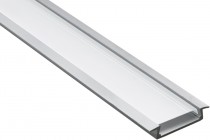 Профиль алюминиевый Feron для светодиодной ленты CAB252  "встраиваемый" широкий  , серебро