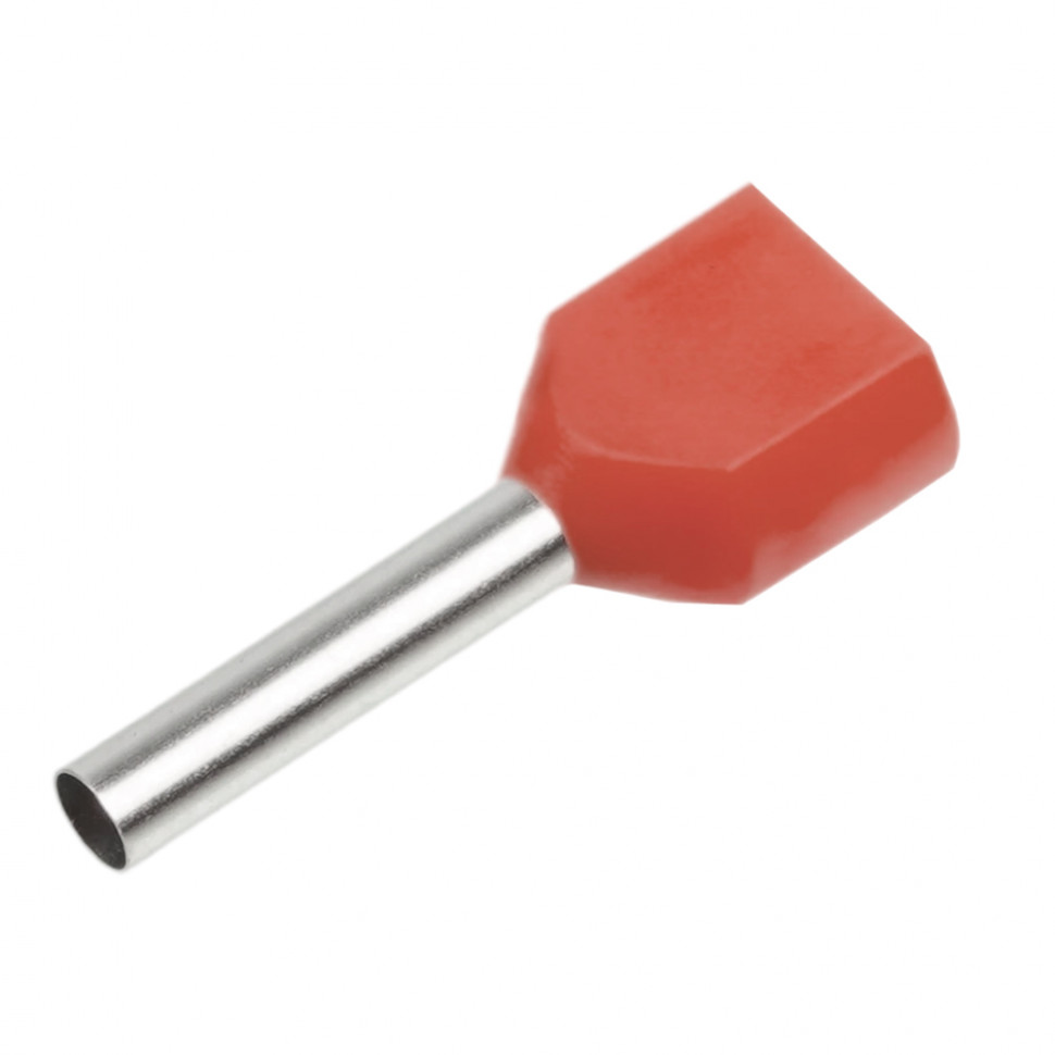 LD406-1008 Наконечник штыревой втулочный изолированный НШВИ(2) 1,0-8 (DIY упаковка 25 шт), артикул STEKKER 50402