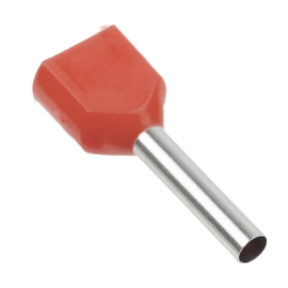 LD406-1008 Наконечник штыревой втулочный изолированный НШВИ(2) 1,0-8 (DIY упаковка 25 шт), артикул STEKKER 50402