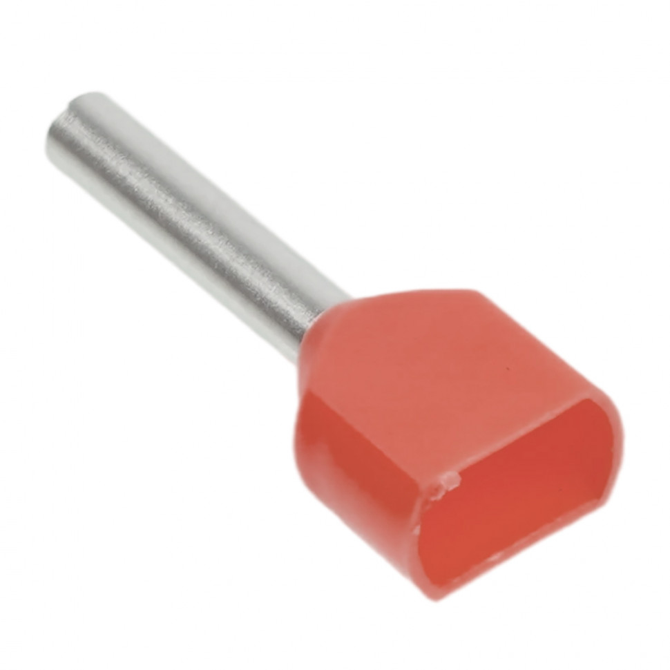 LD406-1008 Наконечник штыревой втулочный изолированный НШВИ(2) 1,0-8 (DIY упаковка 25 шт), артикул STEKKER 50402