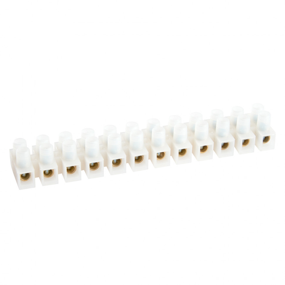 LD225-3A Зажим винтовой изолированный 450В, 3А, 12 пар, полиамид DIY, артикул STEKKER 39891