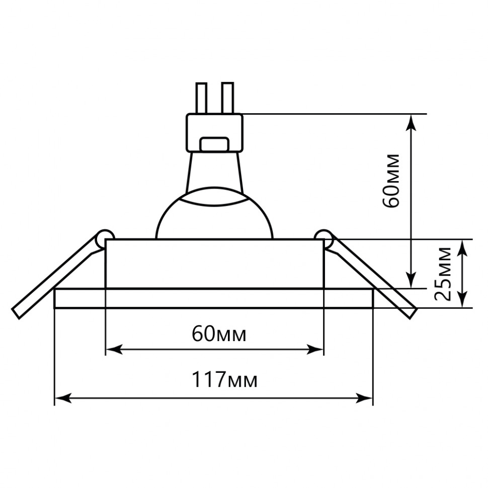Светильник встраиваемый с белой LED подсветкой Feron CD900 потолочный MR16 G5.3 белый, артикул FERON 28843