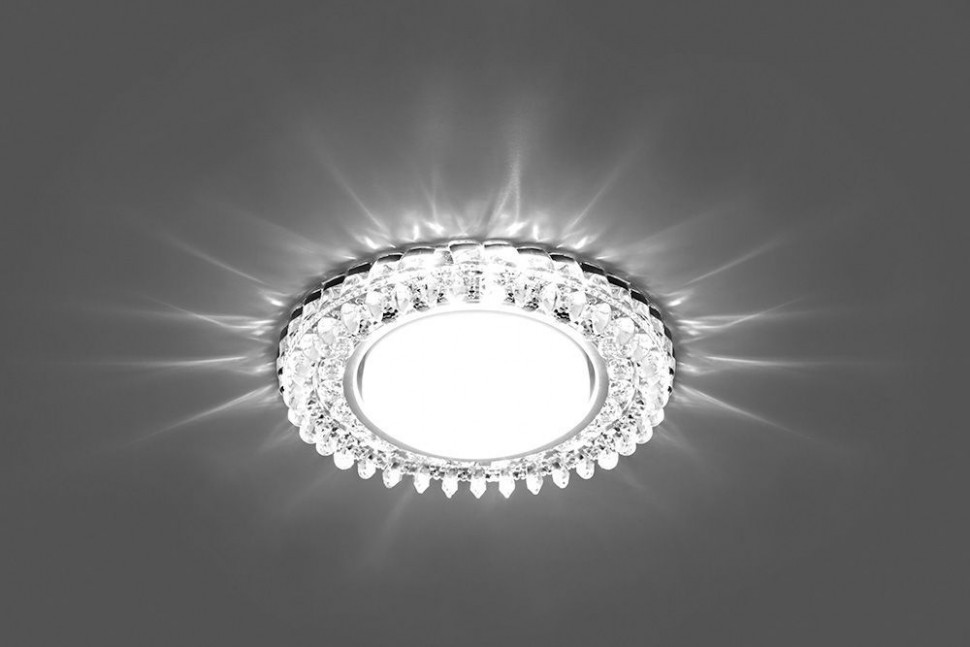Светильник встраиваемый с белой LED подсветкой Feron CD4027 потолочный GX53 без лампы прозрачный, артикул FERON 29541