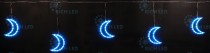 Подвески Луны 3*0.5 м, синий, прозрачный провод Rich LED