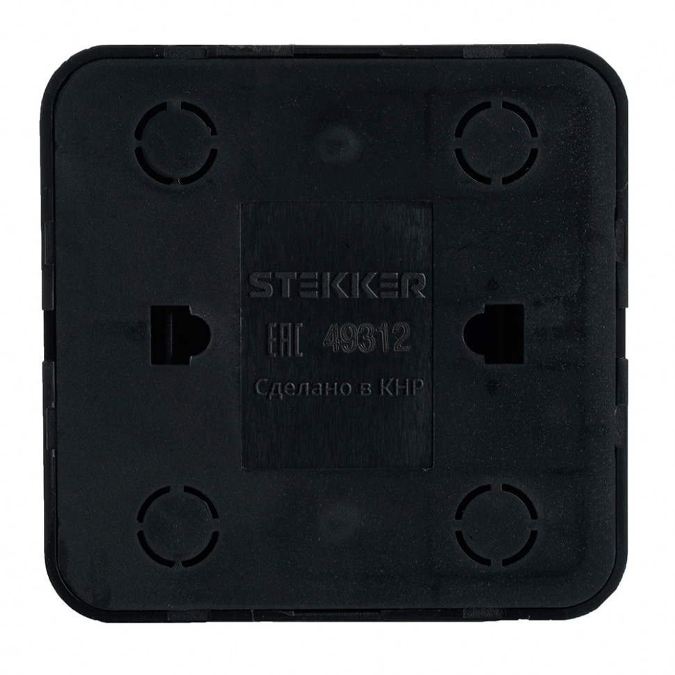 Розетка RJ-45 открытой установки, 1-местная, STEKKER, серия София, черный, MST00-20-02, артикул STEKKER 49312