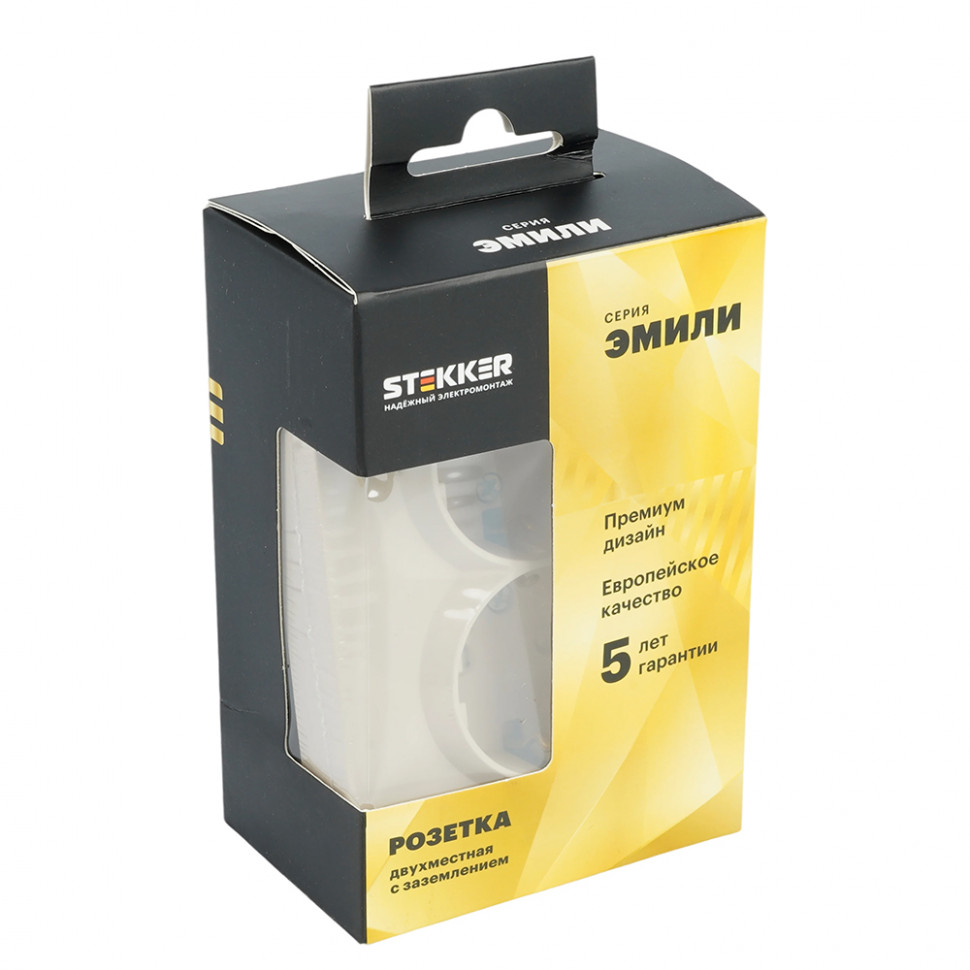 Розетка 2-местная с защитной шторкой, STEKKER, с/з, 250В, 16А, серия Эмили, RST16-5114-08, кашемир, soft touch, артикул STEKKER 49908