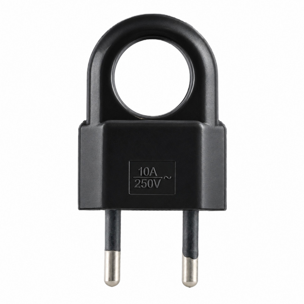 Вилка STEKKER PPG10-45-201  прямая без заземления, ABS пластик 250В, 10A, IP20, белая, артикул STEKKER 50797