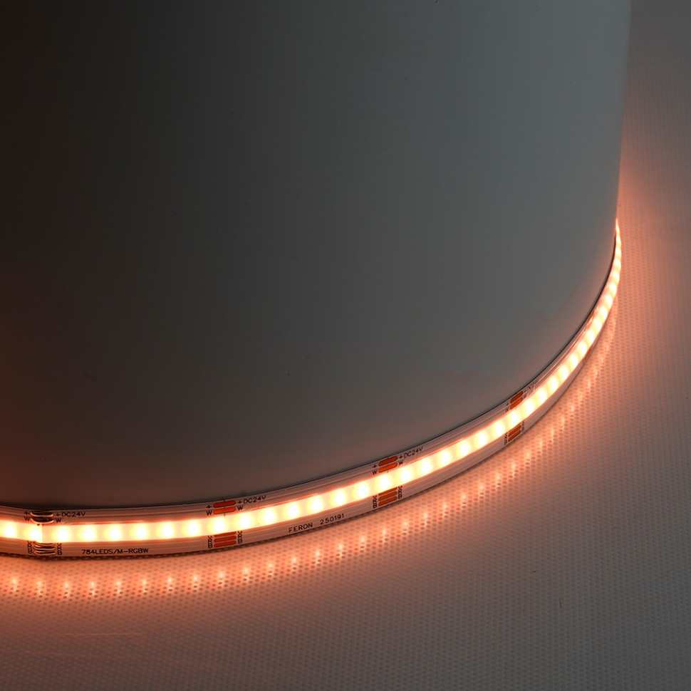 Лента светодиодная  784SMD(2110)/ 19Вт/м 24V 5000*12*2.3мм RGB+6000К, IP20, LS537 FERON, артикул FERON 53335