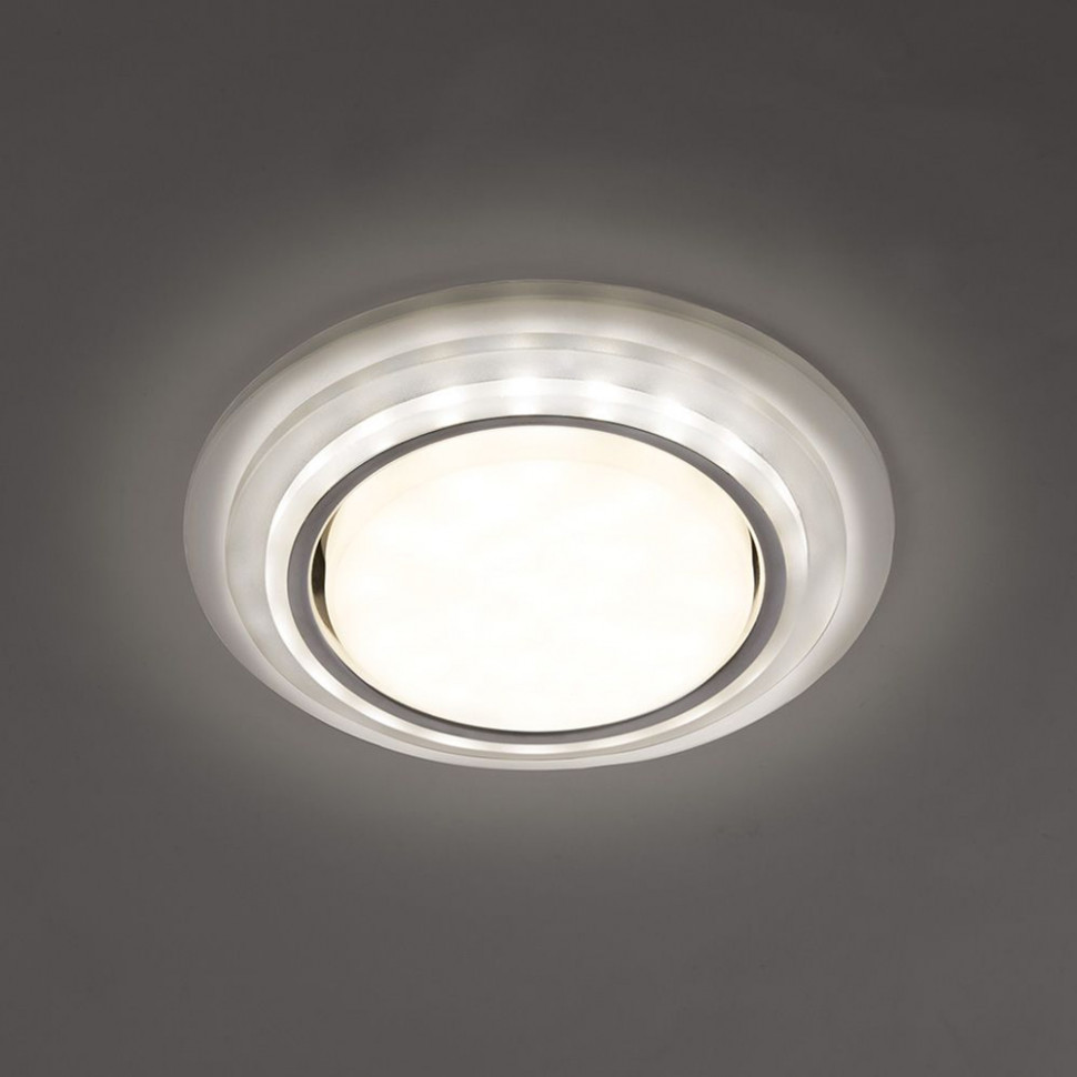 Светильник встраиваемый с белой LED подсветкой Feron CD5023 потолочный GX53 без лампы, матовый, артикул FERON 40522