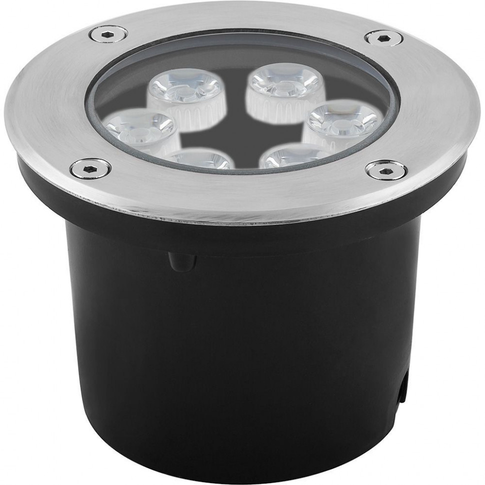 Светильник тротуарный, 6LED теплый белый, 6W, 120*H90mm, внутренний диаметр: 90mm, IP 67, SP4112