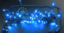 Светодиодная гирлянда 10 м, 24 вольта, синий, черный провод Rich LED