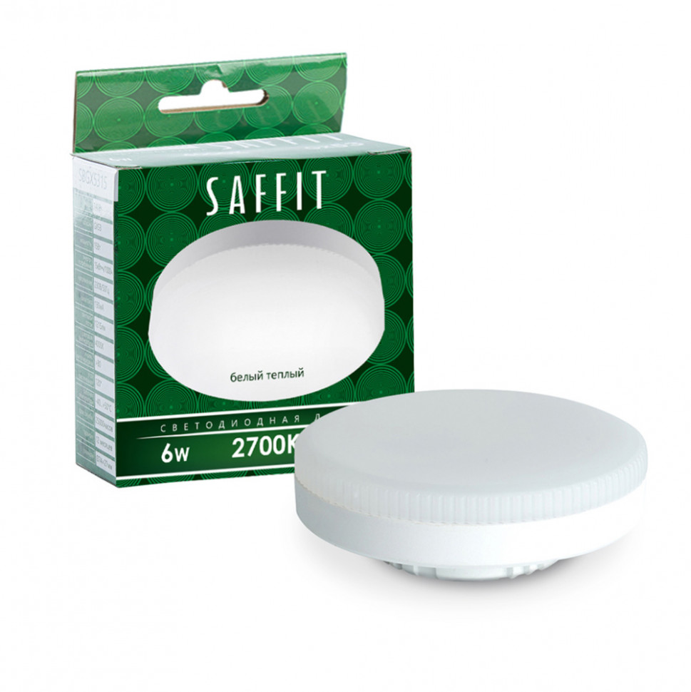 Лампа светодиодная SAFFIT SBGX5306 GX53 6W 230V 2700K, артикул SAFFIT 55194
