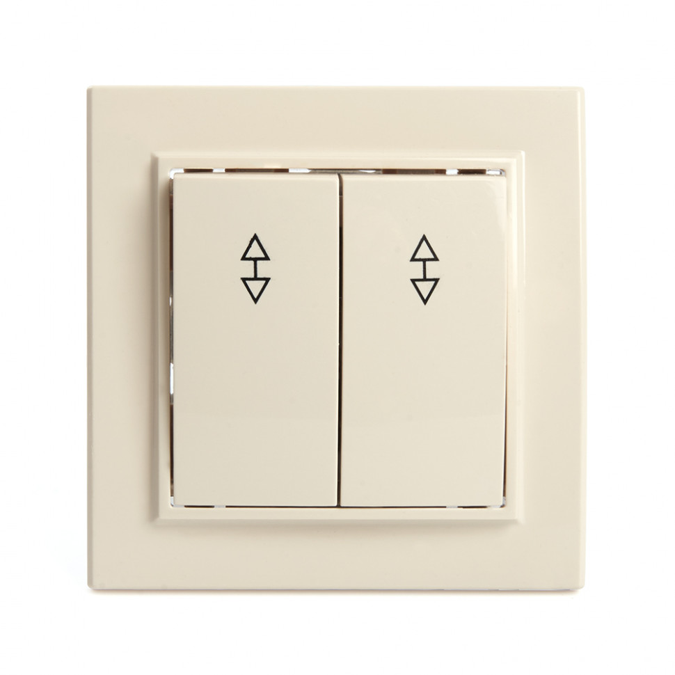 Переключатель 2-клавишный STEKKER  PSW10-9008-02, 250В, 10А, серия Эрна, слоновая кость, артикул STEKKER 39920