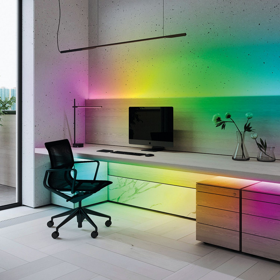 Светодиодная LED лента Feron LS606, 60SMD(5050)/m 14,4W/m 12V 5m RGB, артикул FERON 41449