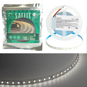 55241 Светодиодная лента SAFFIT SST02 12V 9,6W/м 5м 120SMD(2835)/м IP20 дневной свет (4000K) Светодиодная лента SAFFIT SST02 12V 9,6W/м 5м 120SMD(2835)/м IP20 дневной свет (4000K)