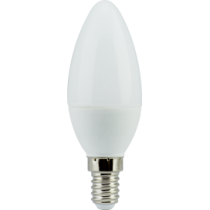 Лампа светодиодная Ecola candle LED 6,0W 220V E14 2700K свеча (композит) 101x37