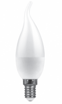 Лампа светодиодная Feron, свеча на ветру, E14, 7w, теплый свет, LB-97