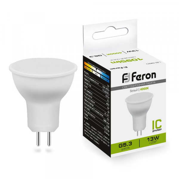 Лампа светодиодная Feron LB-960 MR16 G5.3 13W 175-265V 4000K