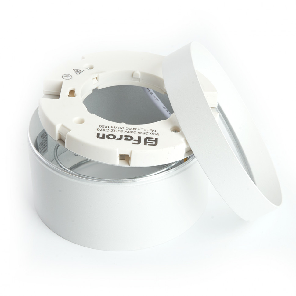 Светильник потолочный Feron HL370 25W, 230V, GX70, белый, артикул FERON 48299